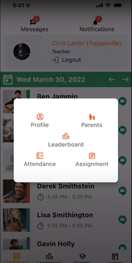 TEACHERZONE teacher app virtual tour screenshot